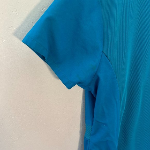 White Label  Stretch M Scrub Teal Color Top   238 - Picture 3 of 7